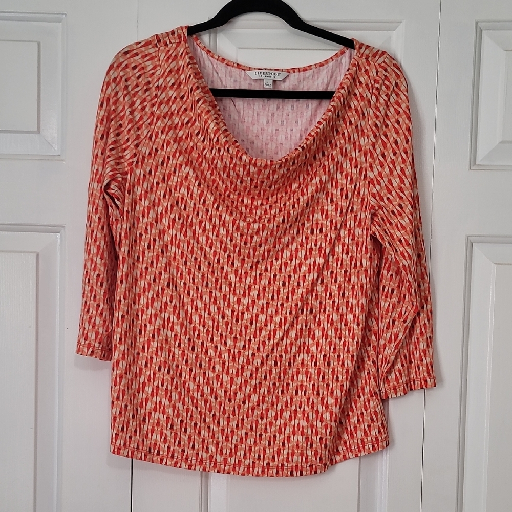 Liverpool Orange and yellow top.  NEVER WORN. Originally $68.